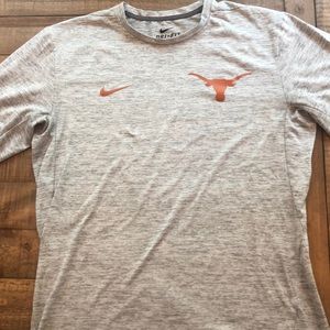 texas longhorn dry fit long sleeve t shirt
